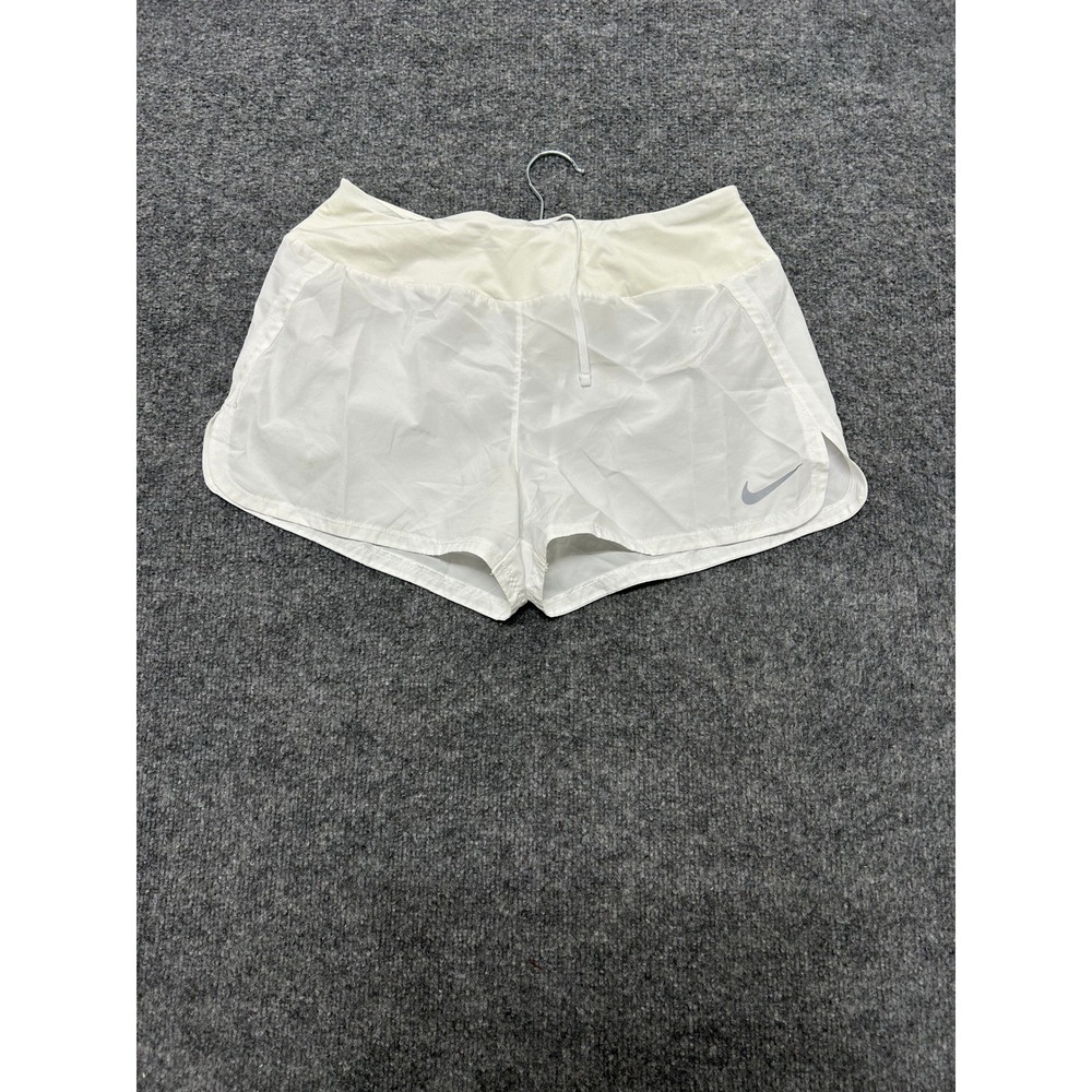 Nike Shorts Womens Size S White Running Athletic Lightweight Reflective Logo